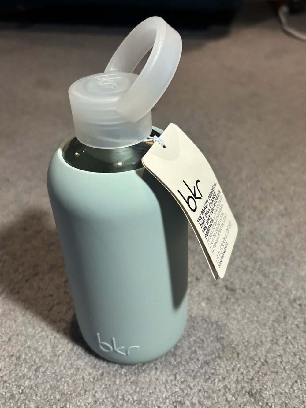 BKR JAMES LITTLE BOTTLE 500ML (16OZ) - Glass Water Bottle: 16oz